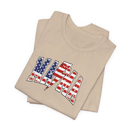 American Flag Mama/Lightening Bolt Premium Short Sleeve Tee