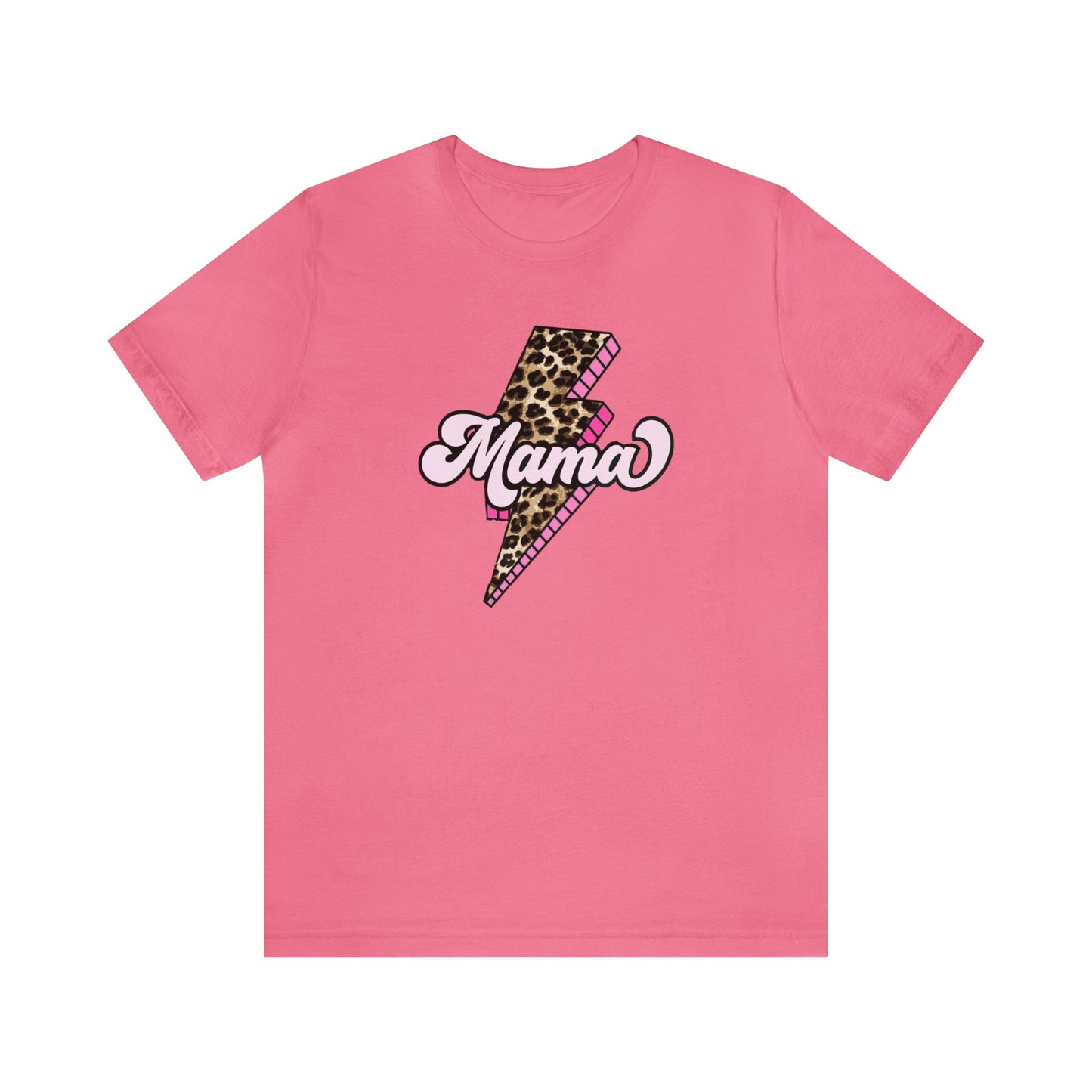 Mama-Leopard Print/Lightning Premium Short Sleeve Tee