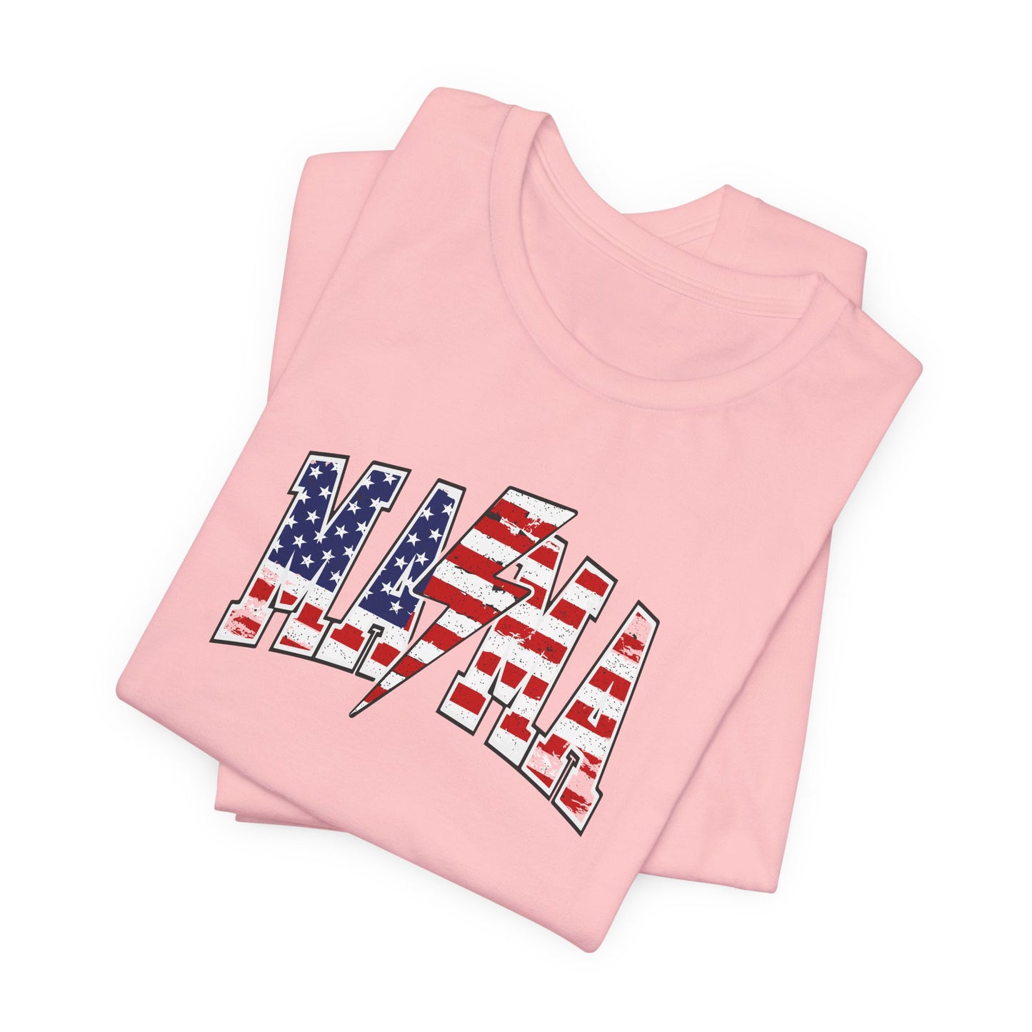 American Flag Mama/Lightening Bolt Premium Short Sleeve Tee