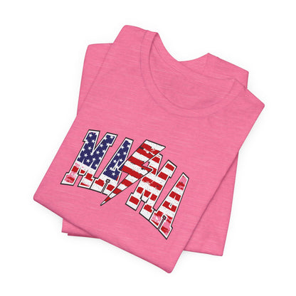 American Flag Mama/Lightening Bolt Premium Short Sleeve Tee