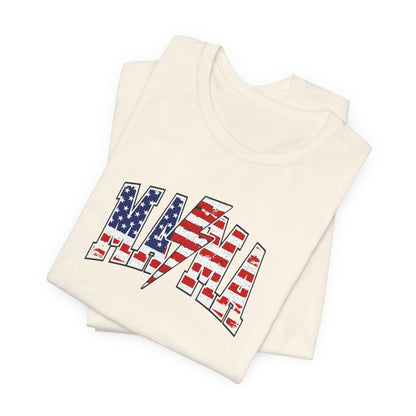 American Flag Mama/Lightening Bolt Premium Short Sleeve Tee