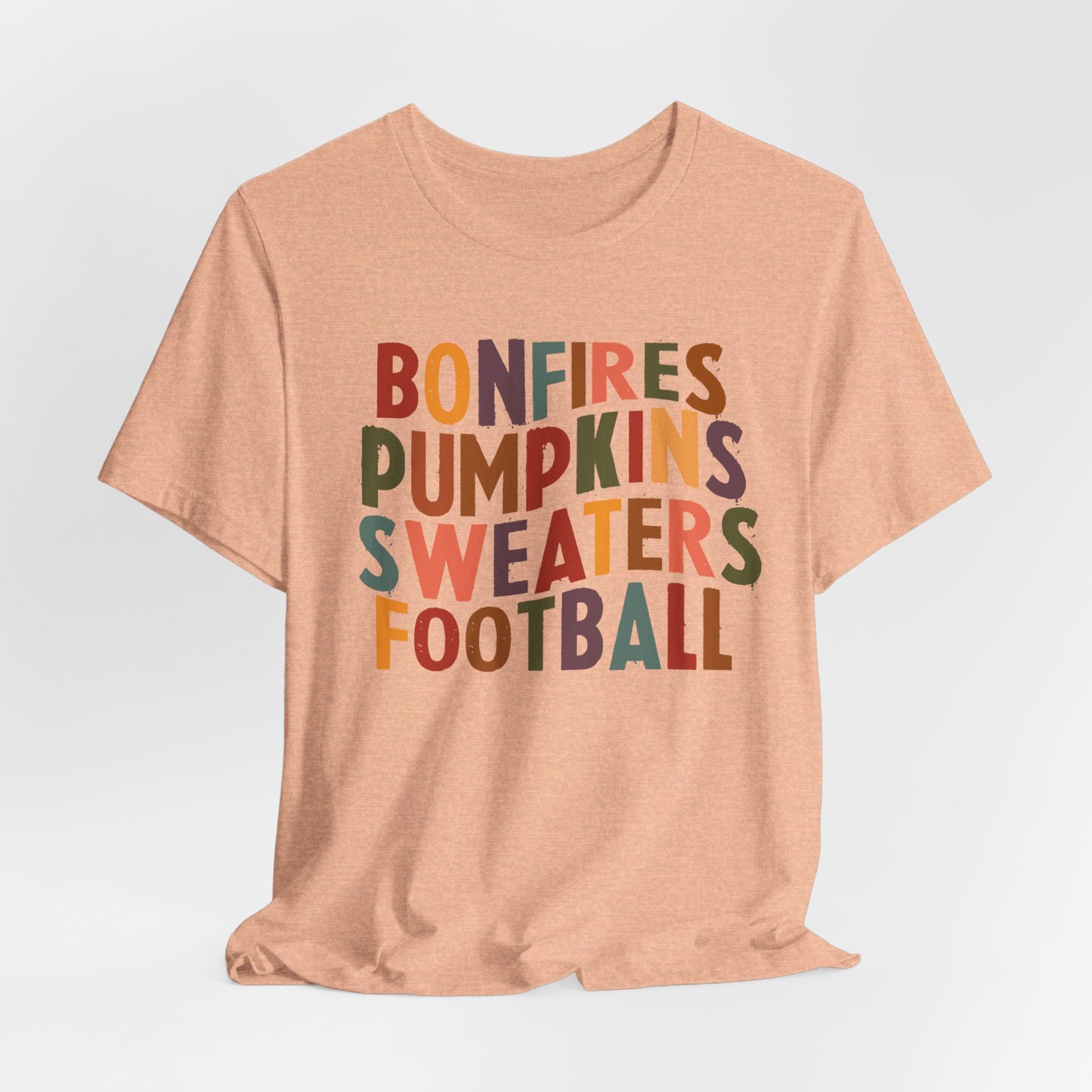 Bonfires, Pumpkins, Sweaters, Football Premium Short Sleeve Tee