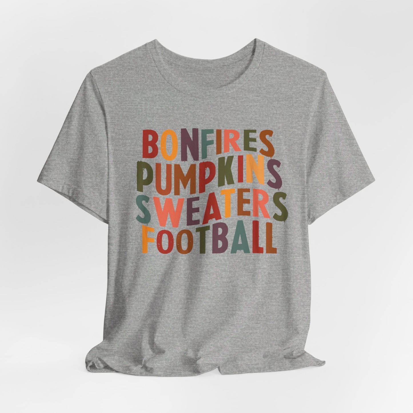 Bonfires, Pumpkins, Sweaters, Football Premium Short Sleeve Tee