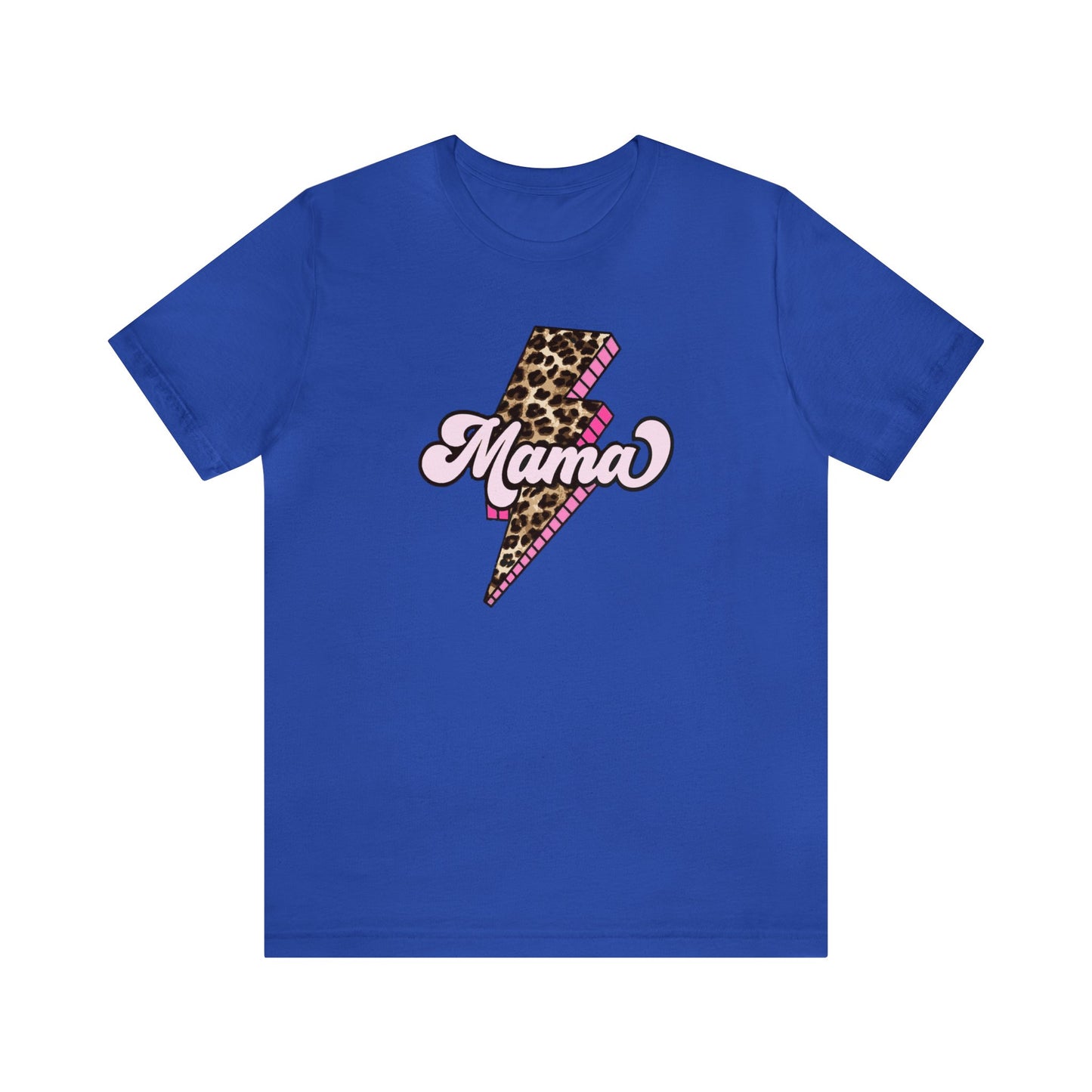 Mama-Leopard Print/Lightning Premium Short Sleeve Tee