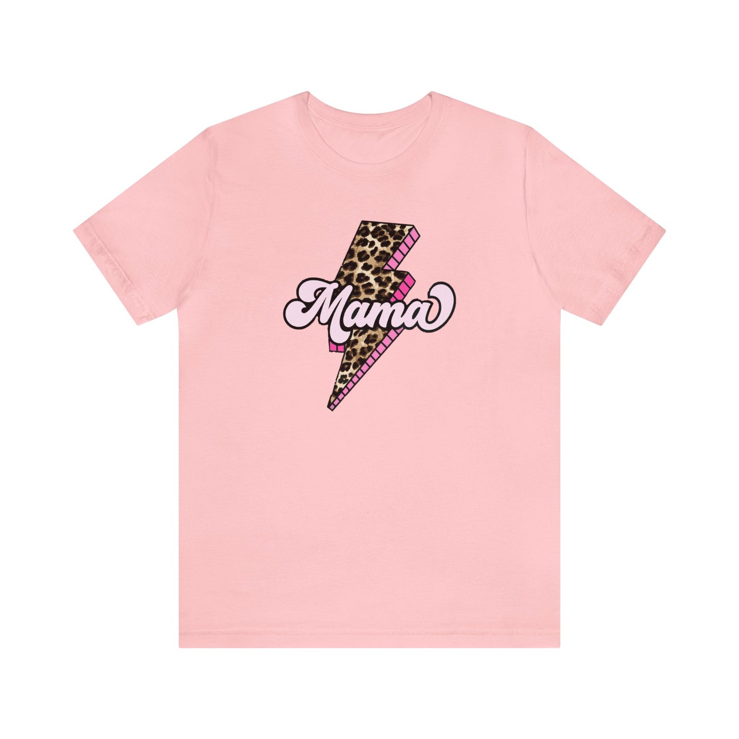 Mama-Leopard Print/Lightning Premium Short Sleeve Tee