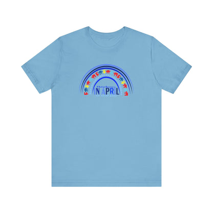 In April- We Wear Blue- Autism Awareness Premium Short Sleeve Tee