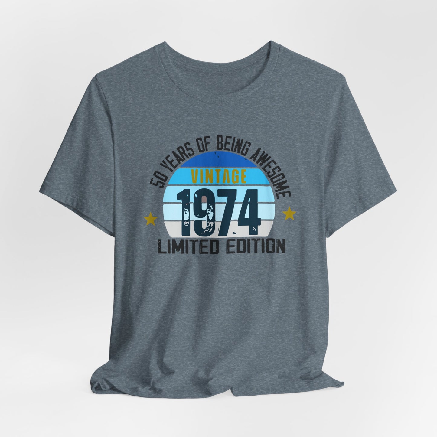 50 Years of Being Awesome - Vintage 1974 - Limited Edition Premium Short Sleeve Tee