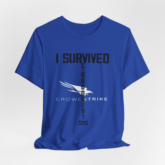 I Survived C-00000291 Crowd Strike/Global IT Outage Premium Short Sleeve Tee