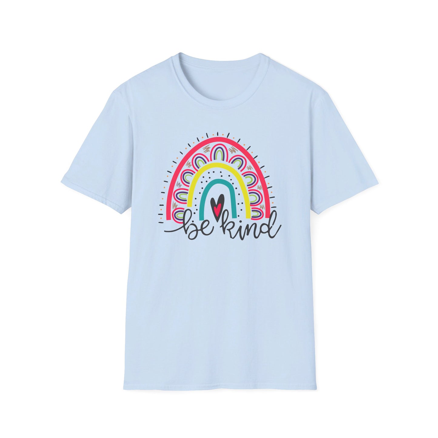 Be Kind- Rainbow Softstyle T-Shirt