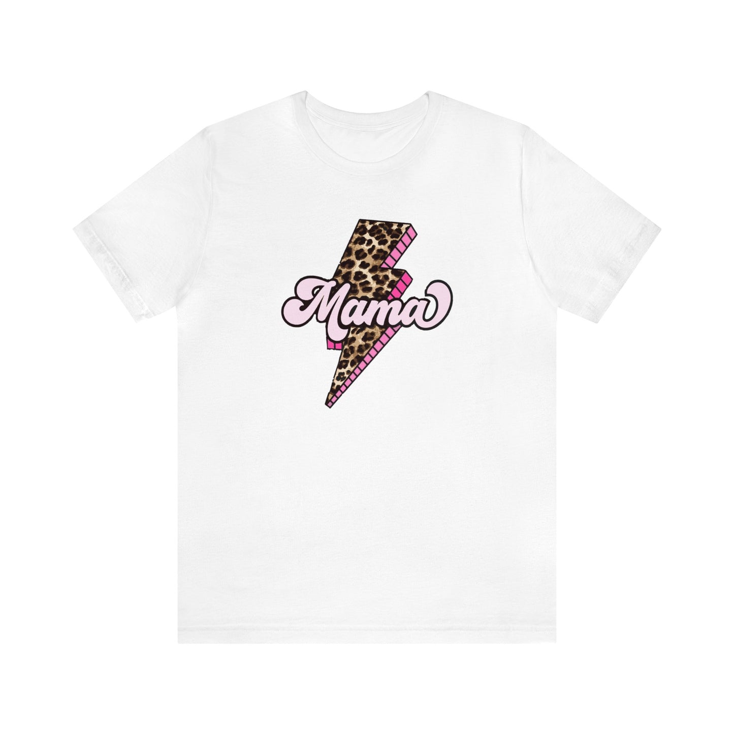 Mama-Leopard Print/Lightning Premium Short Sleeve Tee