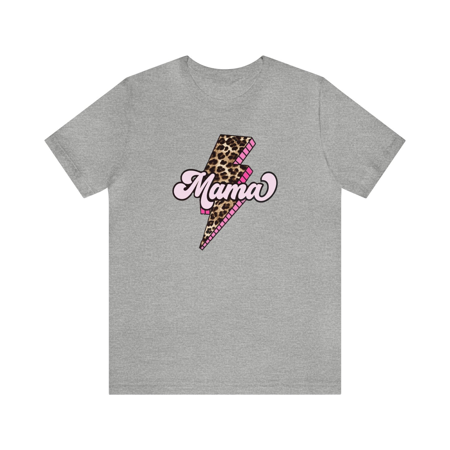 Mama-Leopard Print/Lightning Premium Short Sleeve Tee