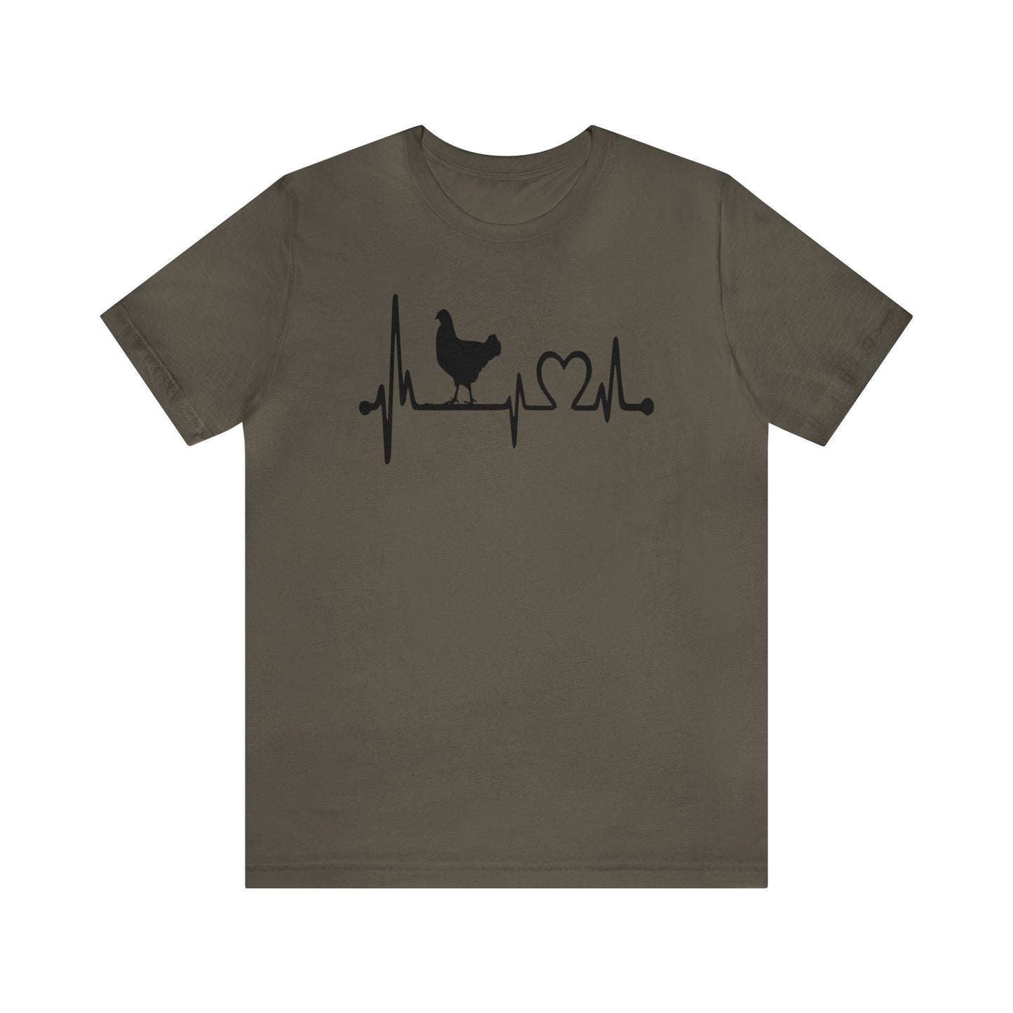 Chicken Lifeline Heartbeat Premiun Short Sleeve Tee