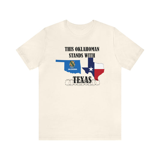 This Oklahoman Stands With Texas Premium Short Sleeve Tee