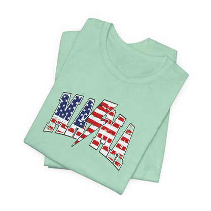 American Flag Mama/Lightening Bolt Premium Short Sleeve Tee