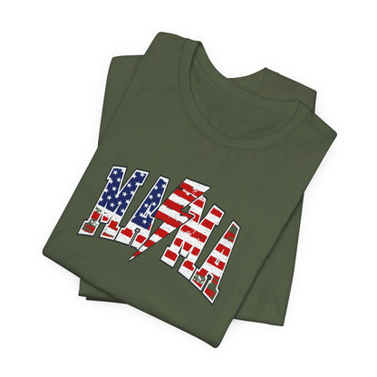 American Flag Mama/Lightening Bolt Premium Short Sleeve Tee