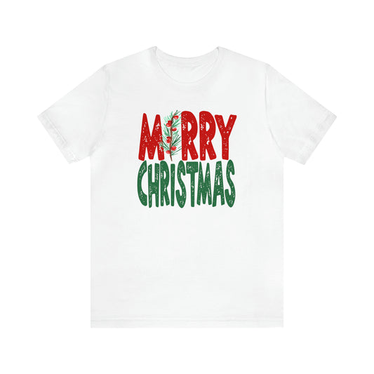 Merry Christmas Holly Premium Short Sleeve Tee