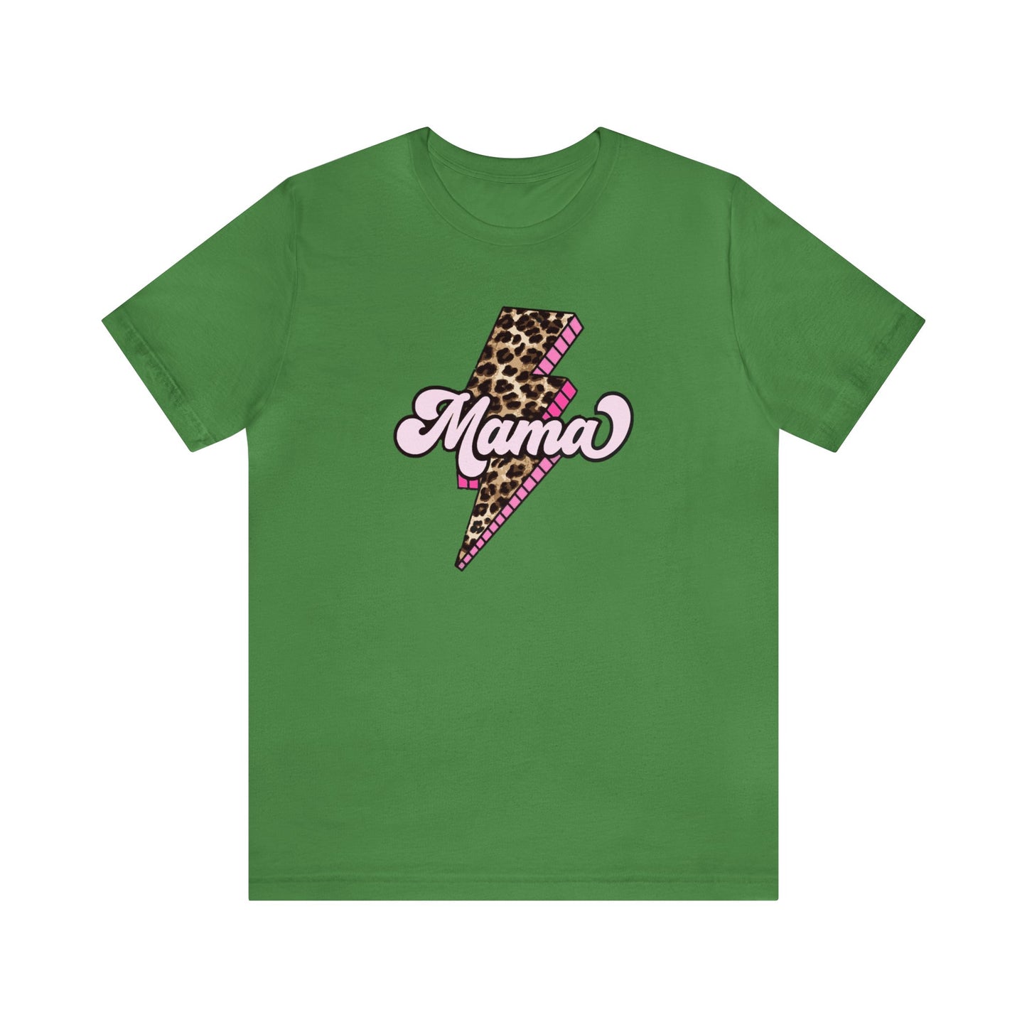 Mama-Leopard Print/Lightning Premium Short Sleeve Tee