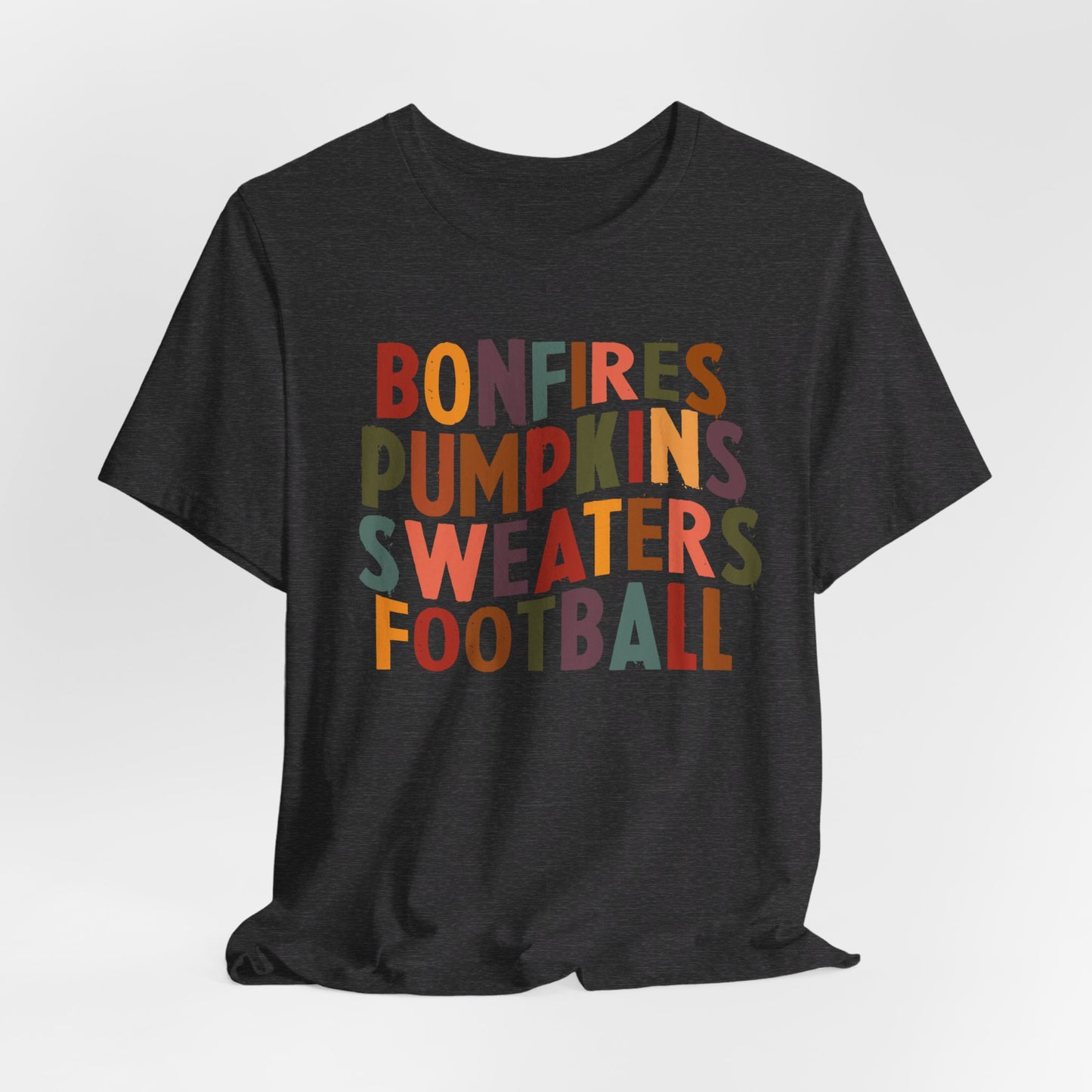 Bonfires, Pumpkins, Sweaters, Football Premium Short Sleeve Tee