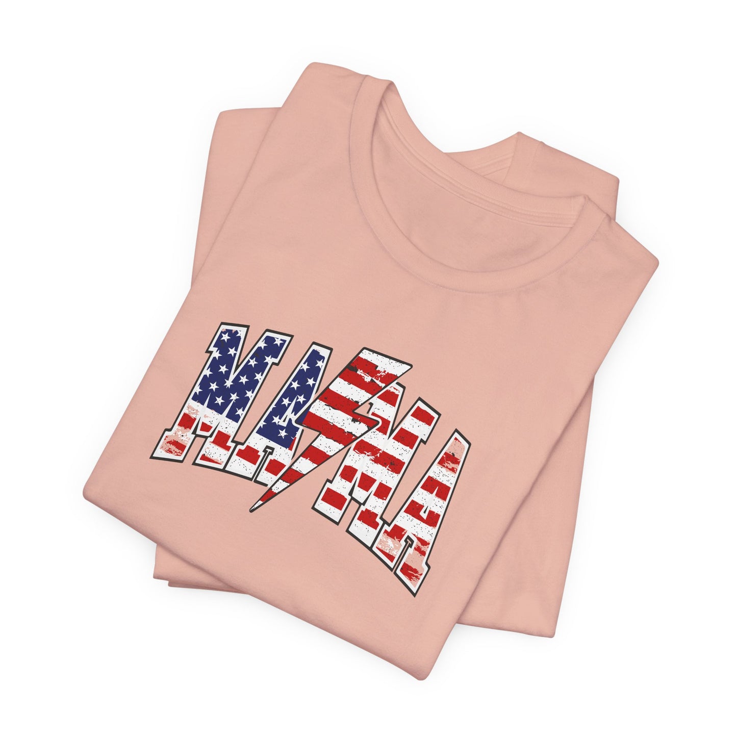 American Flag Mama/Lightening Bolt Premium Short Sleeve Tee