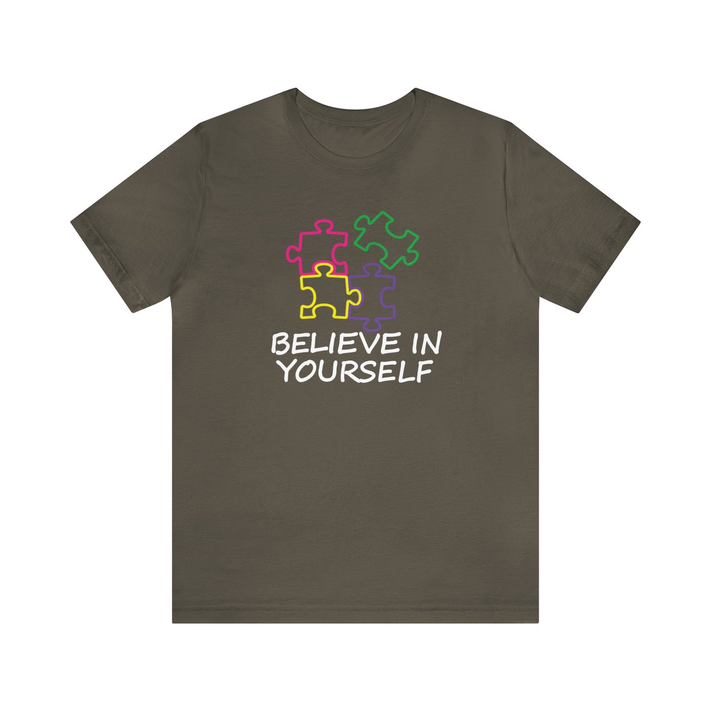 Believe In Yourself Puzzle Piece Premium Short Sleeve Tee