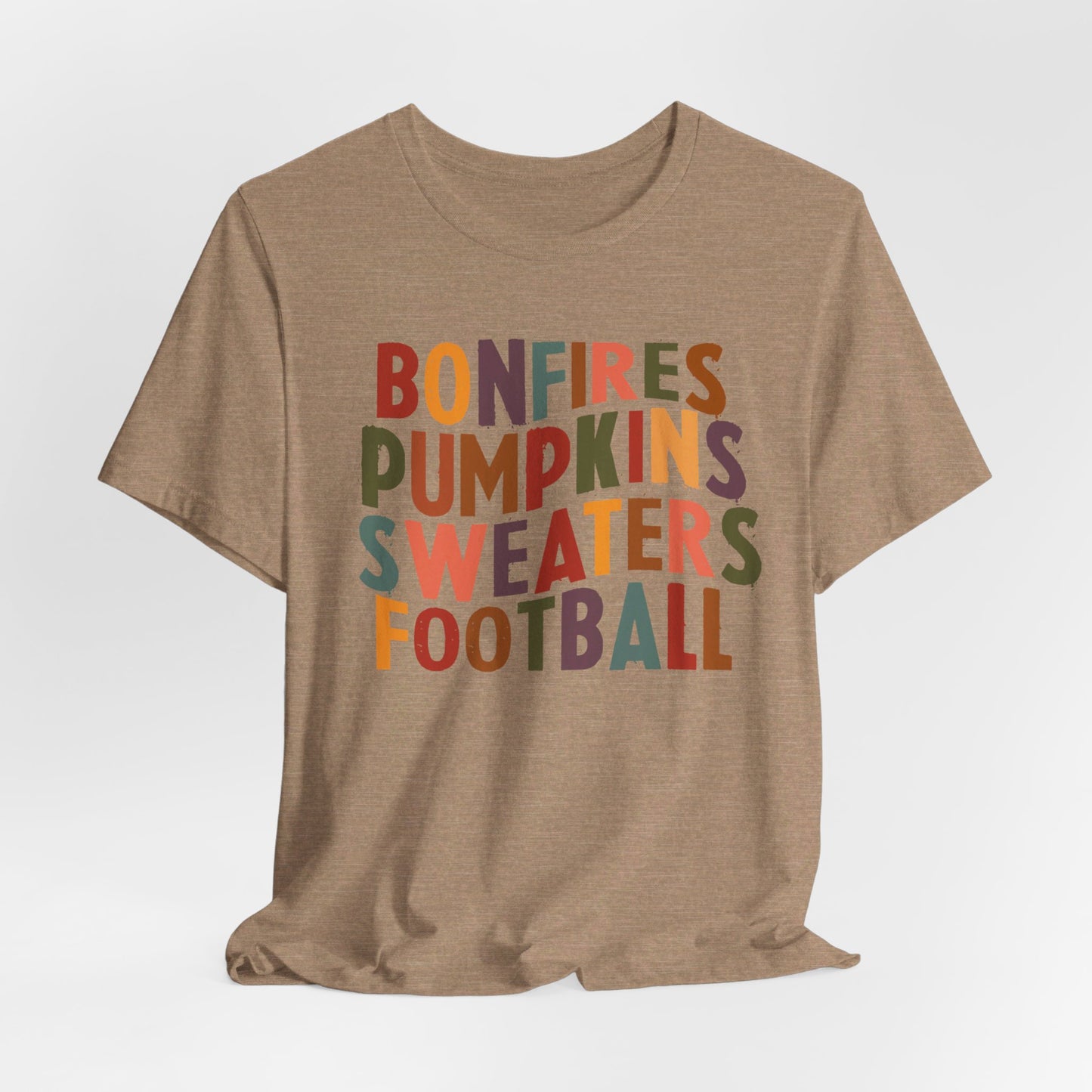 Bonfires, Pumpkins, Sweaters, Football Premium Short Sleeve Tee