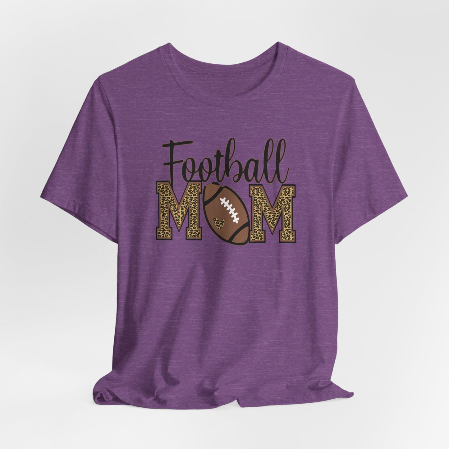 Football Mom-Leopard Print Premium Short Sleeve Tee