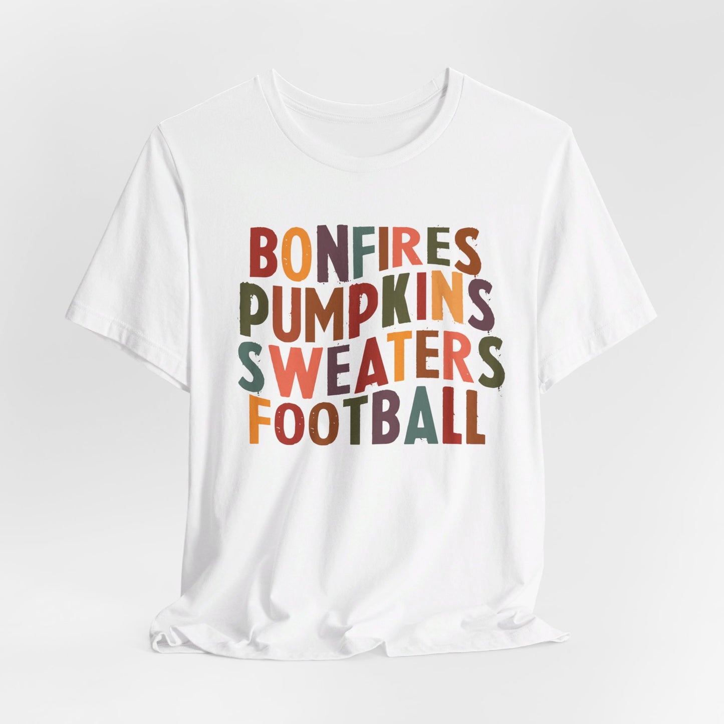 Bonfires, Pumpkins, Sweaters, Football Premium Short Sleeve Tee