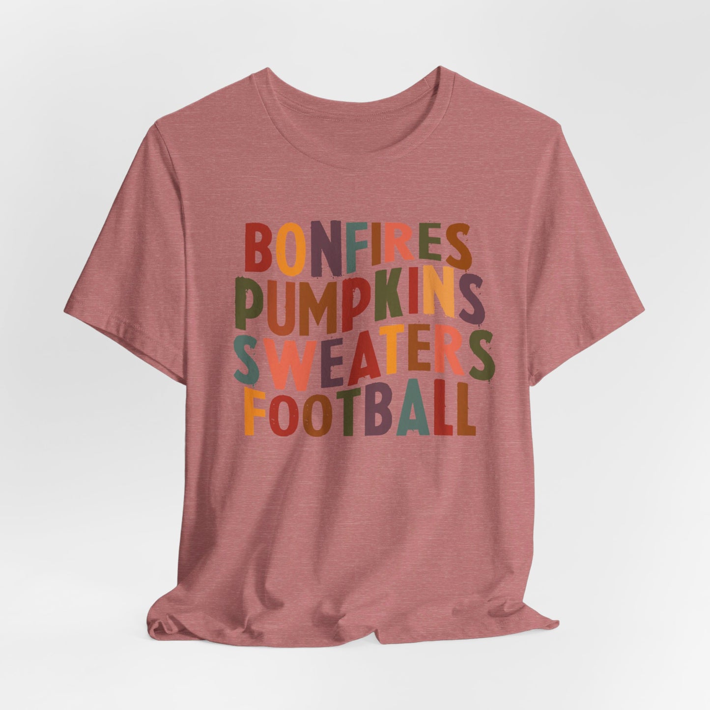 Bonfires, Pumpkins, Sweaters, Football Premium Short Sleeve Tee