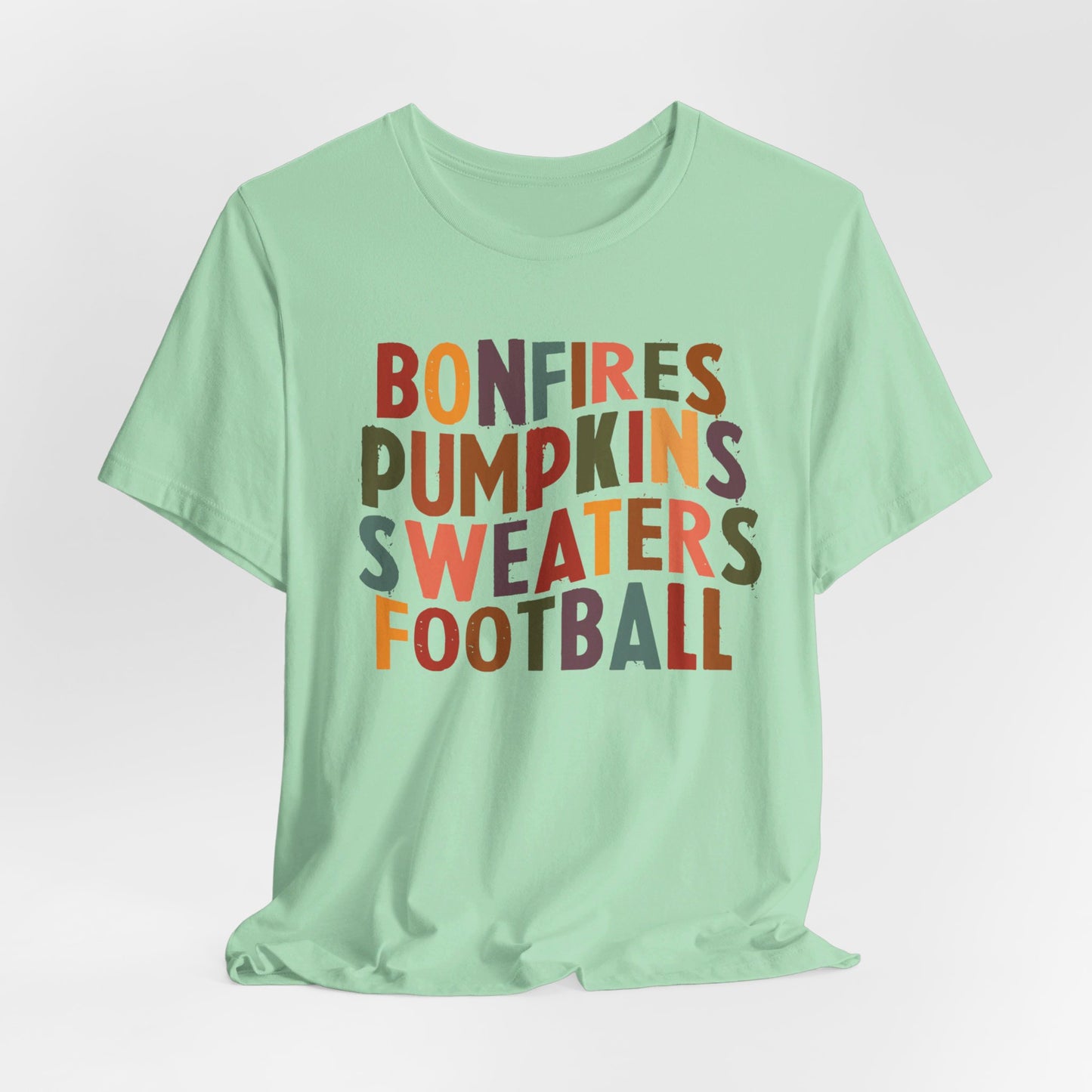 Bonfires, Pumpkins, Sweaters, Football Premium Short Sleeve Tee