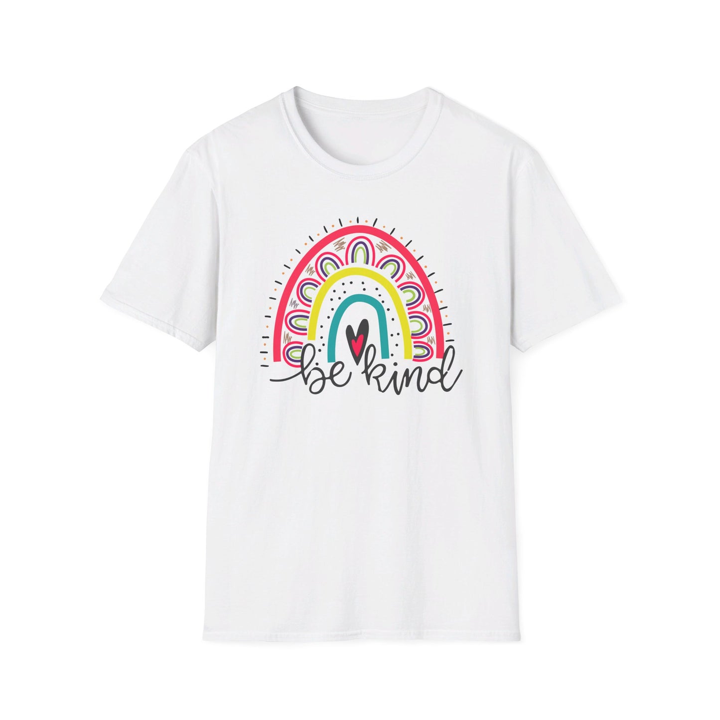 Be Kind- Rainbow Softstyle T-Shirt