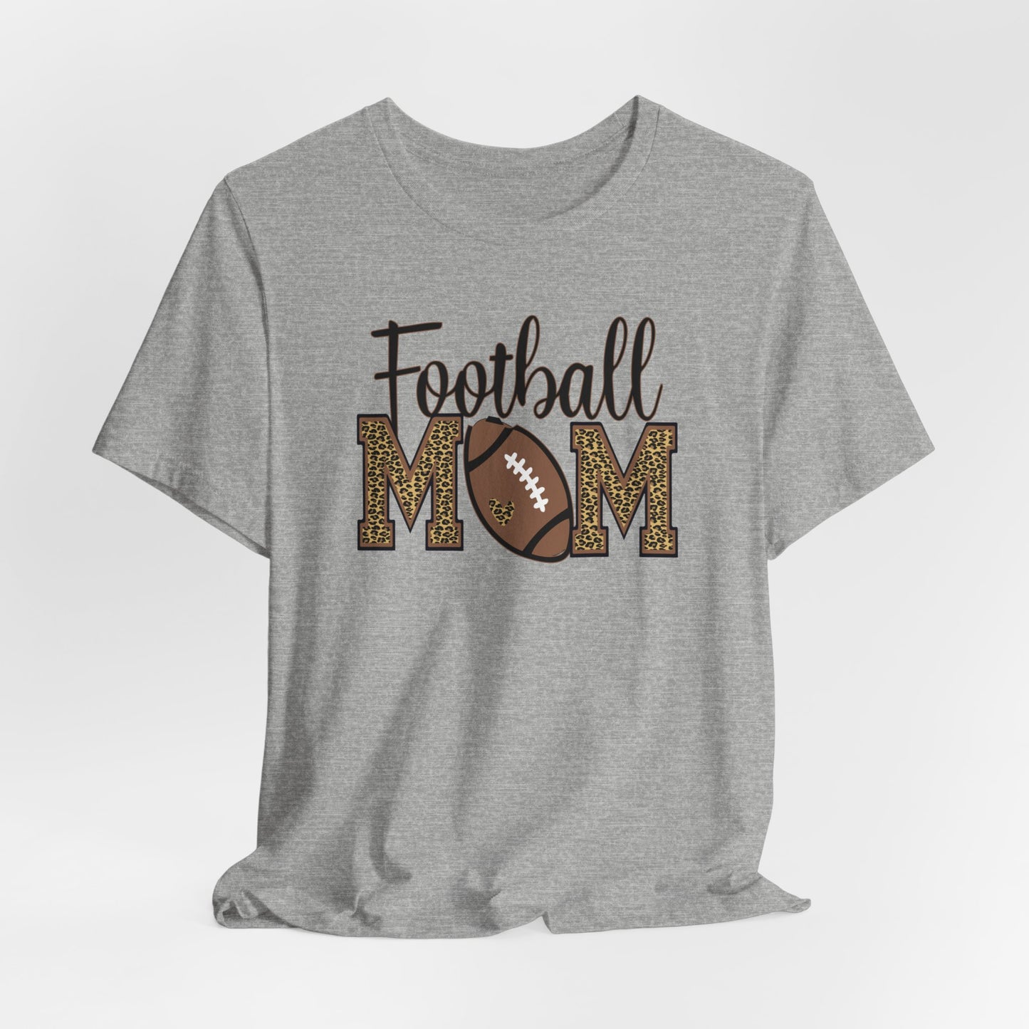 Football Mom-Leopard Print Premium Short Sleeve Tee