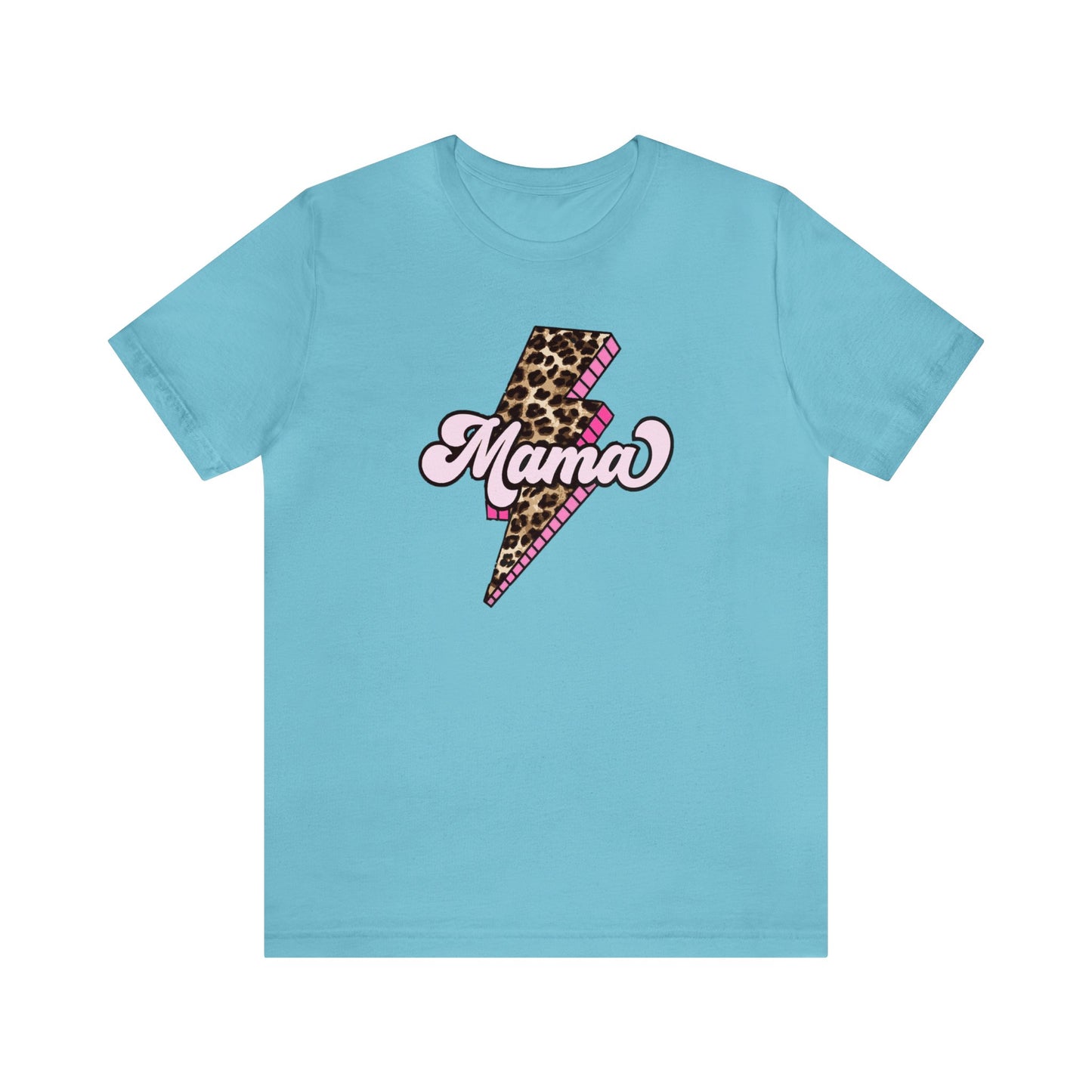 Mama-Leopard Print/Lightning Premium Short Sleeve Tee