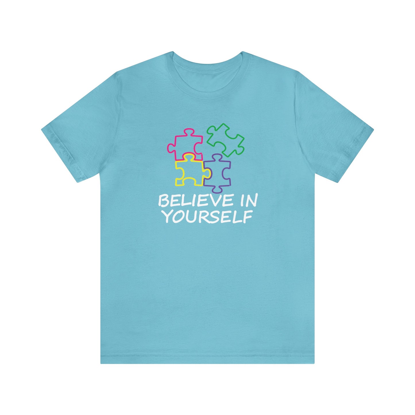 Believe In Yourself Puzzle Piece Premium Short Sleeve Tee