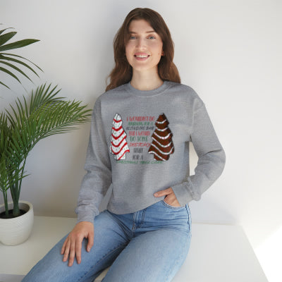 Christmas Tree Cake-Vanilla/Chocolate Crewneck Sweatshirt