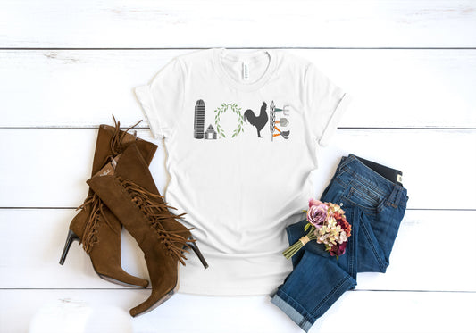 Love Chicken/Farm Premium Short Sleeve Tee