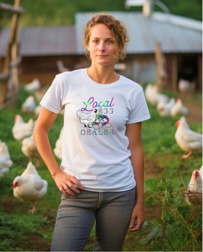 Rainbow Colorful Local Egg Dealer Premium Short Sleeve Tee