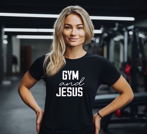 Gym and Jesus Premium Short Sleeve Tee