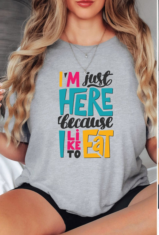 I'm Just Here Because I Like To Eat Premium Short Sleeve Tee