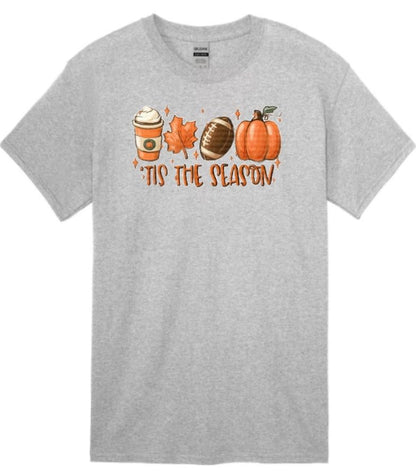 TIS THE SEASON/PUMPKIN SPICE LATTE/FOOTBALL/PUMPKIN Short Sleeve Shirt