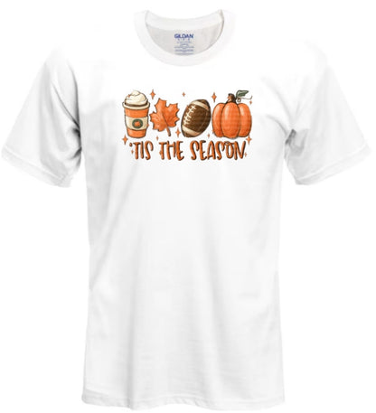 TIS THE SEASON/PUMPKIN SPICE LATTE/FOOTBALL/PUMPKIN Short Sleeve Shirt